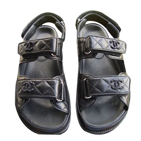 chanel sandalen schwarz|sandals in Chanel.